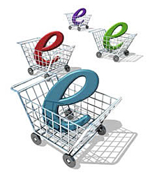 Internet Marketing shopping trolley graphic